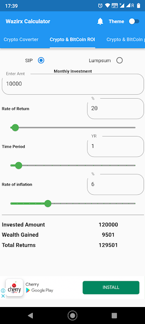 Wazirxx Calculator Screenshot 0