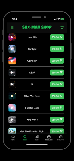 Sax-Man Shop Screenshot 2