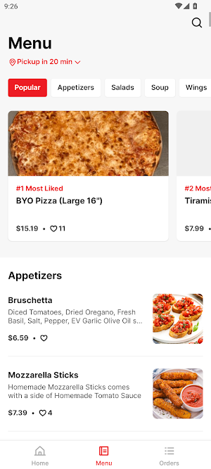 Fresh Mozzarella Pizzeria Screenshot 1
