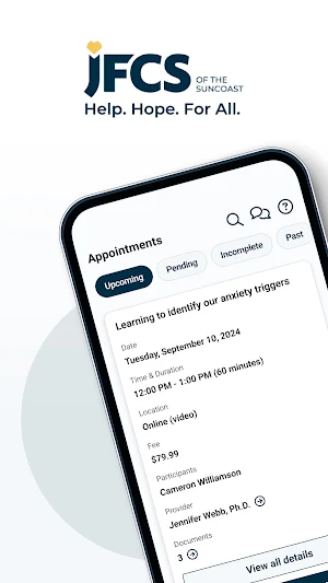 JFCS Client Portal Screenshot 0