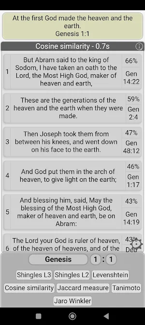 Bible verse similarity Screenshot 3