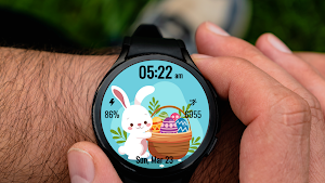 Floral Easter Glow Watch Face Screenshot 0