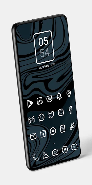 Aline White: linear icon pack Screenshot 2