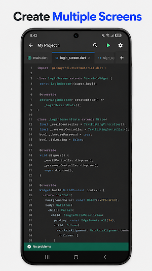 Learn Flutter Coding & Preview Screenshot 1