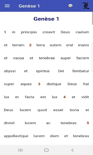 Interlinéaire Latin-Français Vulgate(Ver. d'essai) Screenshot 0