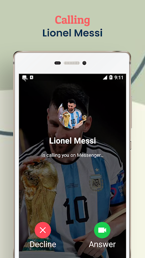 Lionel Messi Fake Call Screenshot 2