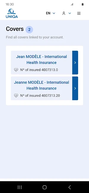 myUNIQA.ch Screenshot 1