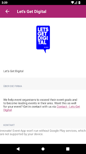 innovate! Event-App Screenshot 2
