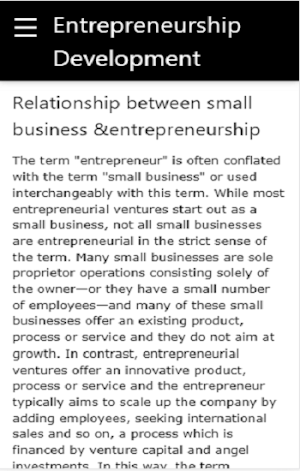 Entrepreneurial development Screenshot 2