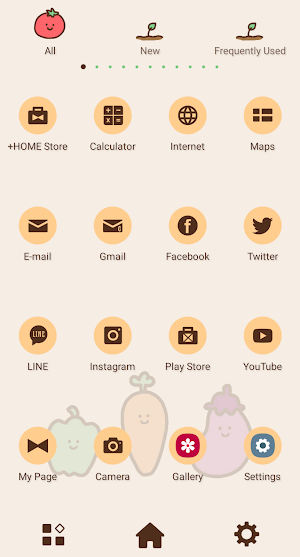 Veggie Friends Theme +HOME Screenshot 2