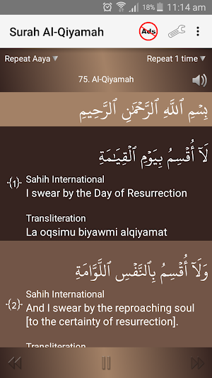 Surah Al-Qiyamah- سورة القيامة Screenshot 0