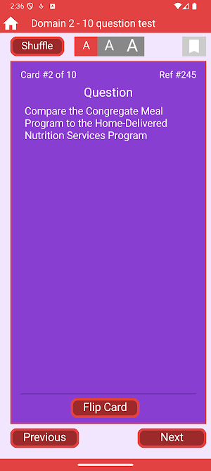 Dietitian Exam Flash Cards Screenshot 2