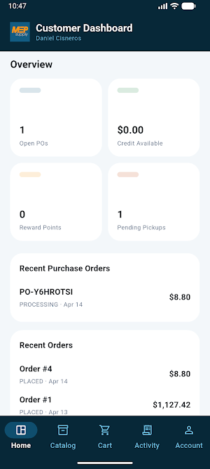 MepSupply Customer Screenshot 3
