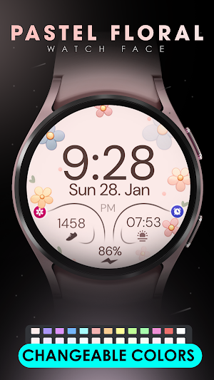 Pastel Floral Watch Face Screenshot 2