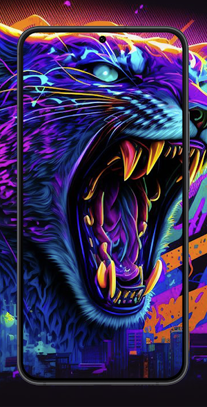 Wallpaper Neon 4D 4K Screenshot 0