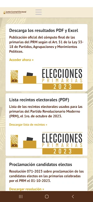 Registro Seguimiento Electoral Screenshot 2