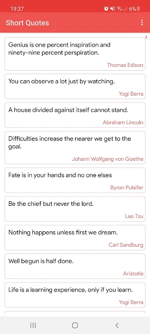 Short Quotes Screenshot 1