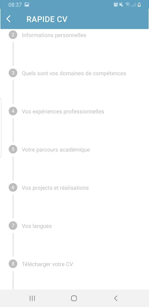 RAPIDE CV Screenshot 2