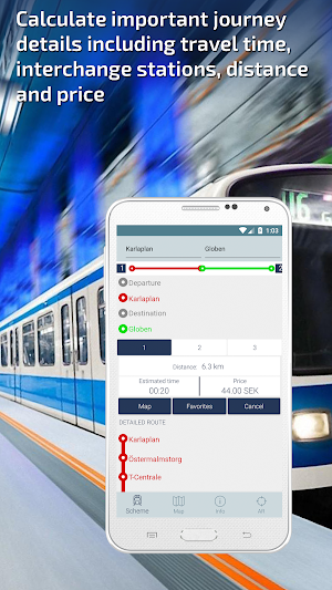 Stockholm Metro Guide and Subway Route Planner Screenshot 2