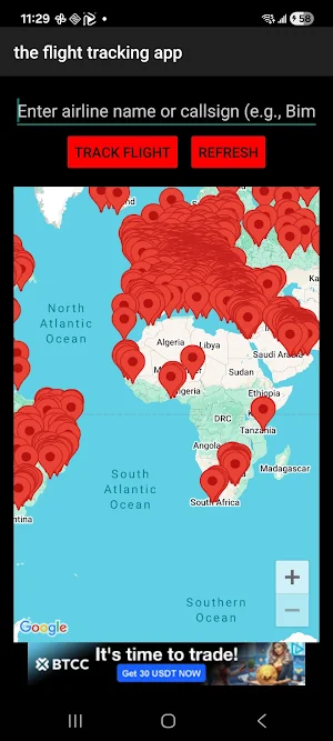 flight tracker app Screenshot 0