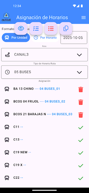 Bussat Asignación Screenshot 3