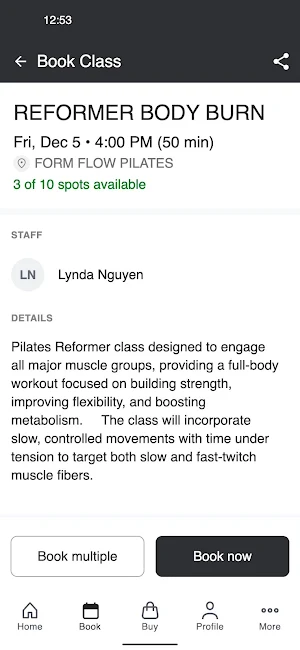 FORM FLOW PILATES Screenshot 2