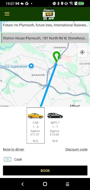 Plymouth Taxi Screenshot 1