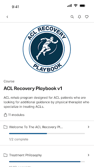 ACL Recovery Playbook Screenshot 1