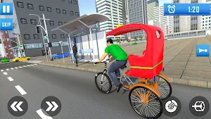 Bicycle Tuk Tuk Auto Rickshaw: Free Driving Games Screenshot 3