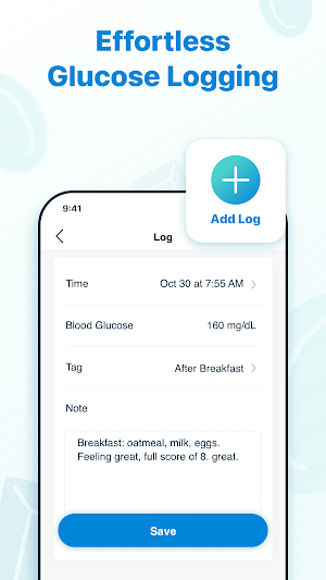 GlucoseEase Blood Sugar App Screenshot 1