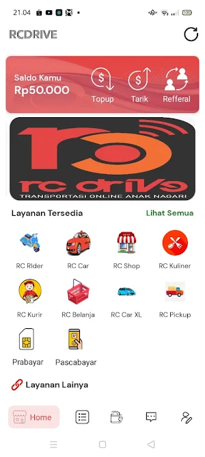 Rcdrive - Transportasi Online Screenshot 1
