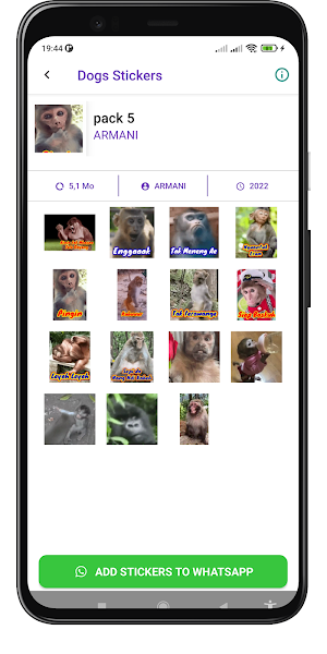 monkey stickers Screenshot 3