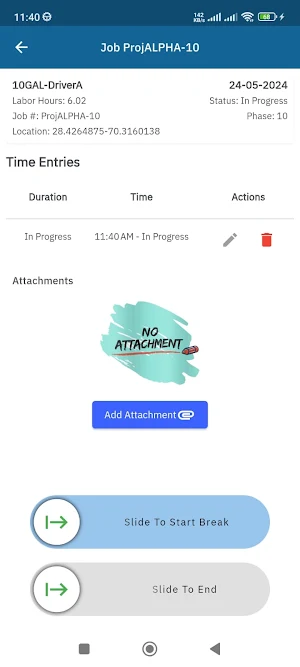 Epicor Kinetic Time Entry Screenshot 2