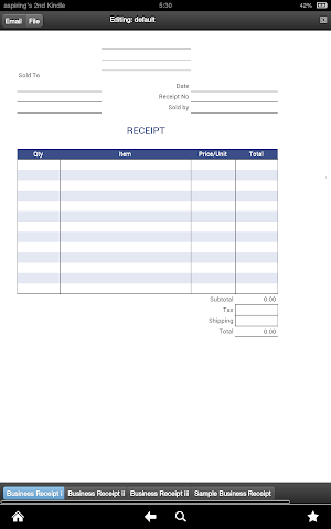 Business Receipt Screenshot 0