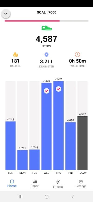 Pedometer King Screenshot 0