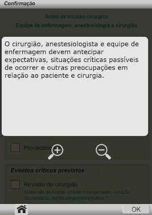 Checklist Cirurgia Segura OMS Screenshot 2