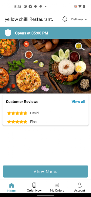 Yellow chilli Restaurant Screenshot 1