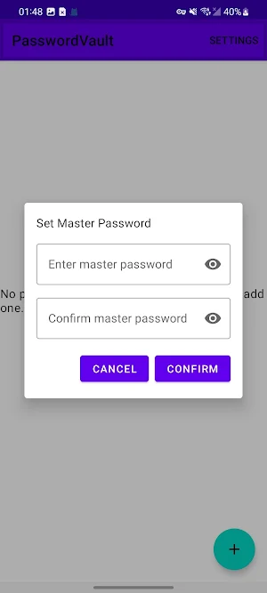 PasswordVault Screenshot 1