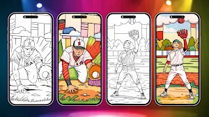 Baseball Coloring Screenshot 0