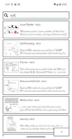 Immersive xkcd Screenshot 2