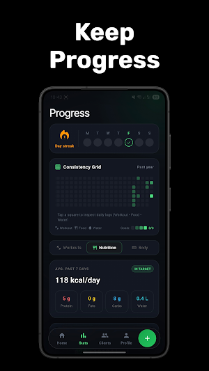 Calyx: Gym & Nutrition Tracker Screenshot 3