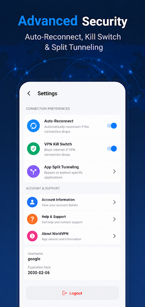 WorldVPN Screenshot 2