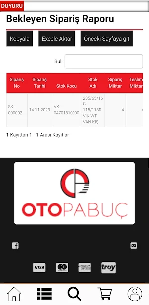 OtoPabuç B2B Screenshot 3