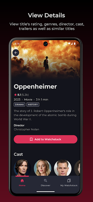 Watchstack - Find Movies & TV Screenshot 1