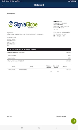 SigniaGlobe Financial Screenshot 3
