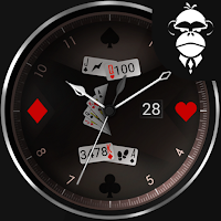 Poker analog watch face
