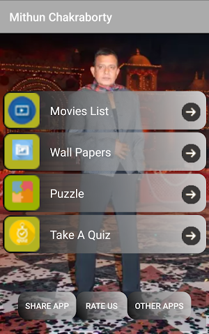 Mithun Chakraborty - Movies List ,Wallpapers,quiz Screenshot 0