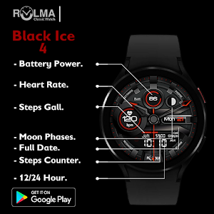 Rolma Black Ice 4 Watchface Screenshot 1