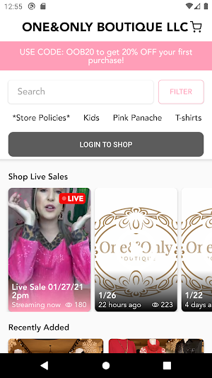 ONE&ONLY BOUTIQUE LLC Screenshot 1