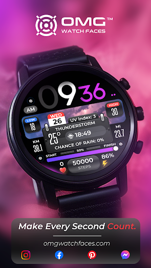 OMG 299 Weather Watch Face Screenshot 3